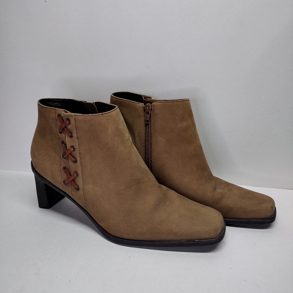 Etienne Aigner Saddle Ankle Boots Womens 10 M Tan - Picture 3 of 12
